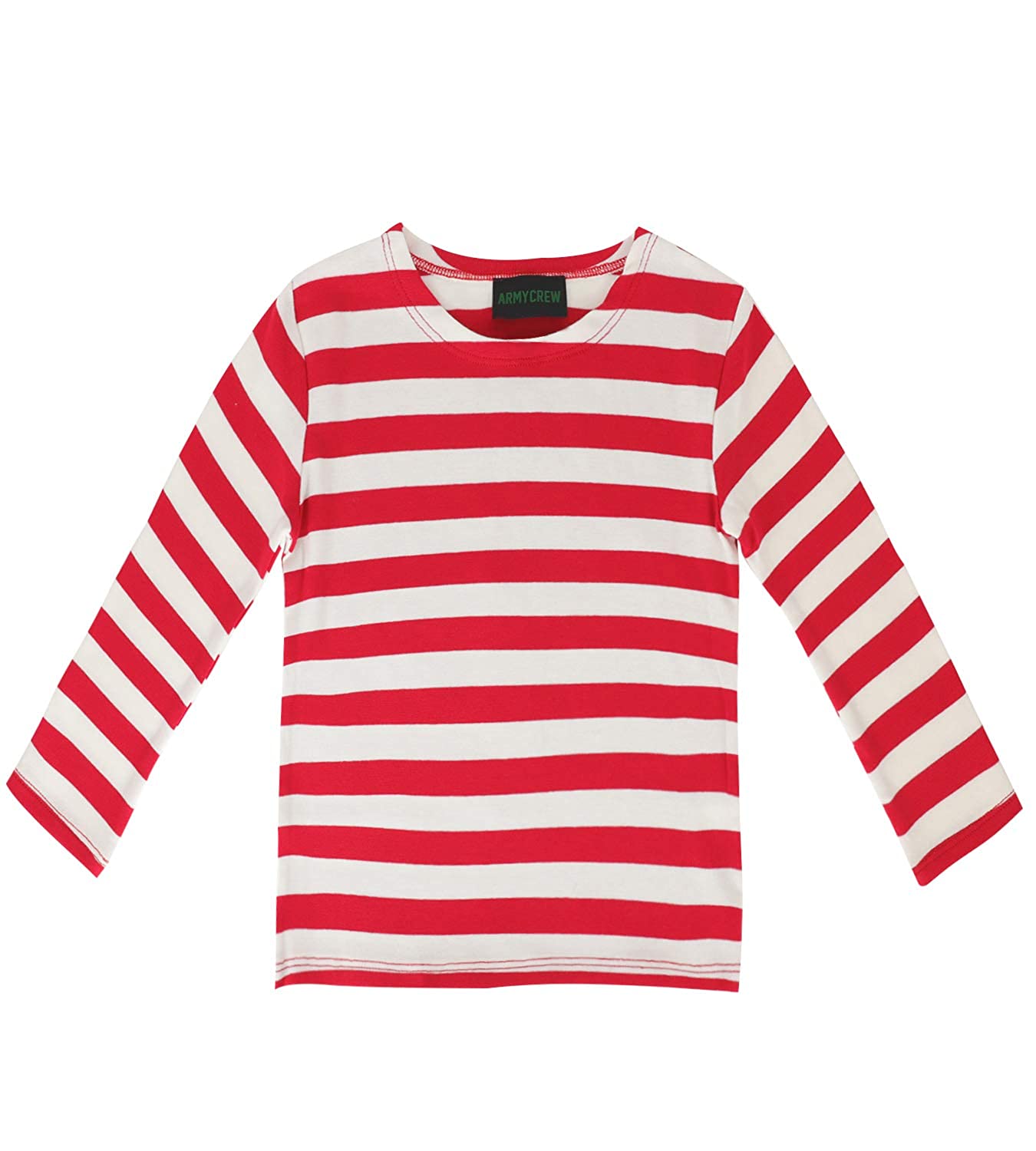 Armycrew Kids Red White Stripe Cotton ...